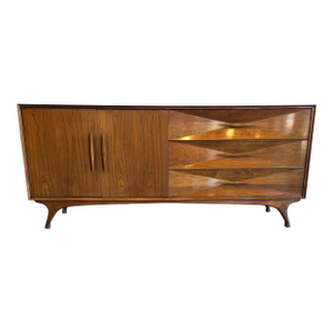 1960s Merton Gershun Walnut Low Dresser, Attributed