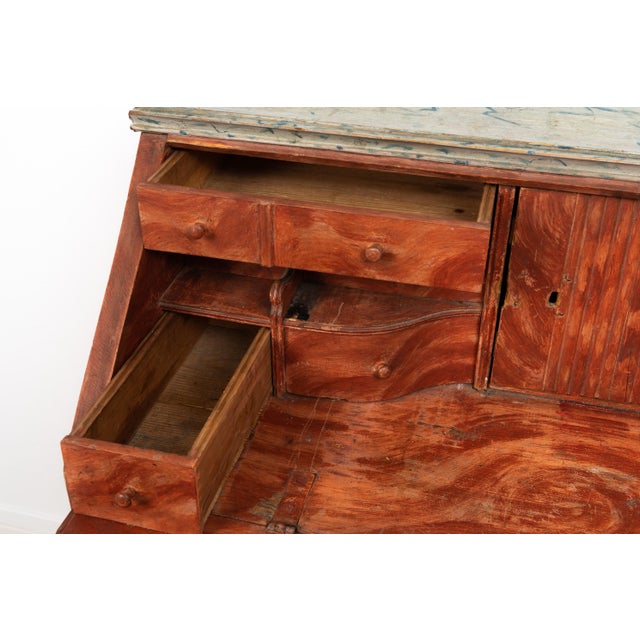 Early 19th Century Swedish Folk Art Secretaire For Sale - Image 11 of 18