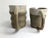 A unique and stunning pair of organic modern pottery pitchers. The minimal silhouette and neutral palette appeal to a...