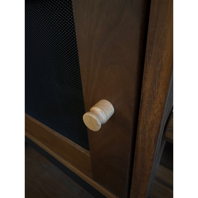 Room & Board Linear Walnut Media Cabinet For Sale - Image 14 of 14