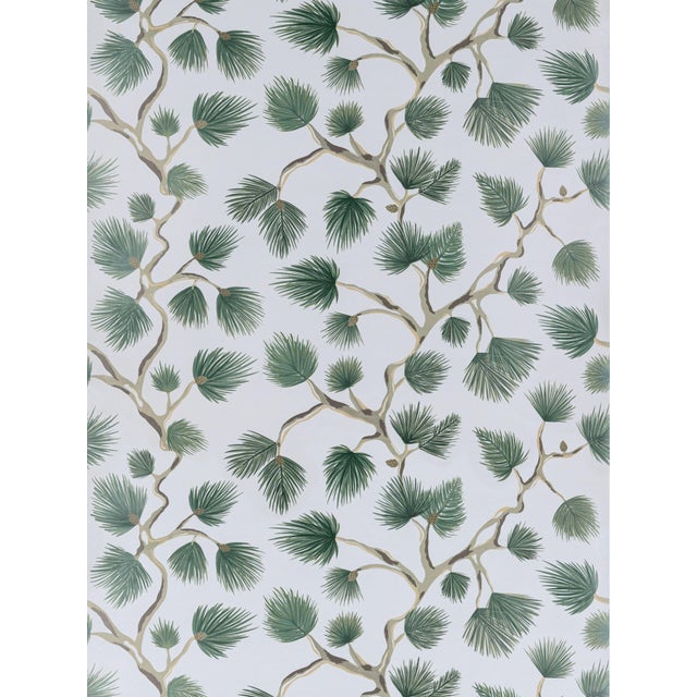 The House of Scalamandr�� Pignoli Wallcovering, Evergreen For Sale
