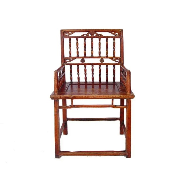 Very well constructed Ming dynasty style Southern Official's Hat Armchairs set with beautiful carved design on it.This...