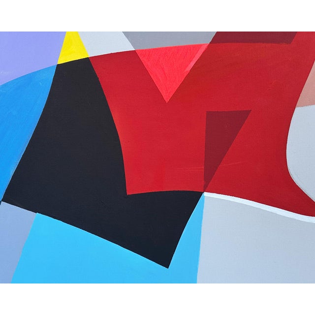 1960s 1960s Abstract Acrylic on Canvas Painting by Halim Scott For Sale - Image 5 of 8