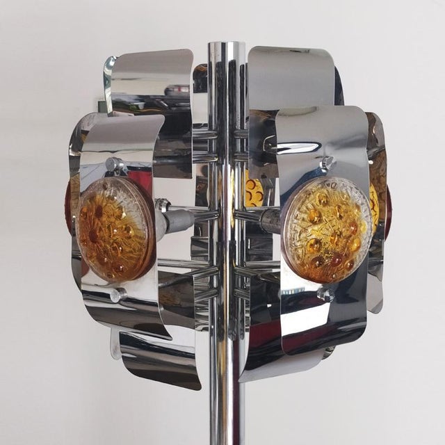 1970s Floor Lamp with Murano Glass and Marble Base by Toni Zuccheri for Mazzega, 1977 For Sale - Image 5 of 9