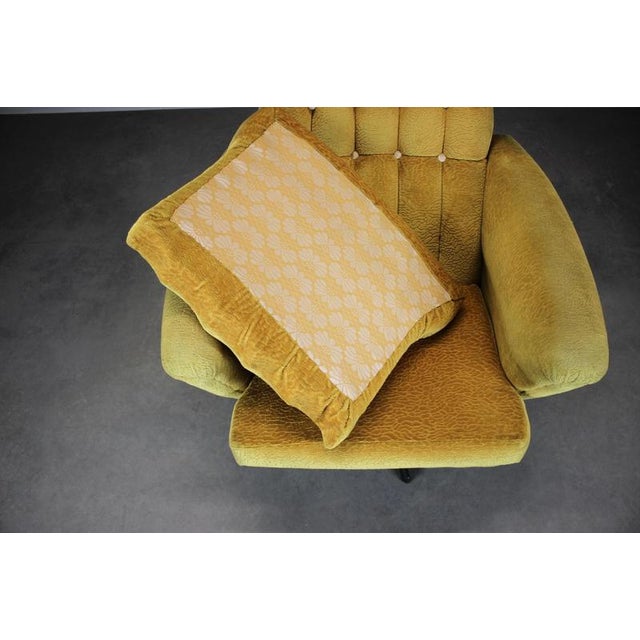 1960s Mid-Century Wingback Swivel Lounge Chair, Former Czechoslovakia, 1960s For Sale - Image 5 of 12