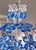 French French Antique Sapphire Blue Crystal Chandelier For Sale - Image 3 of 10