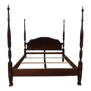 Lexington Furniture Co Standard King Plantation Rice Tobacco Mahogany Poster Bed For Sale