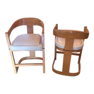 Counter Stools Attributed to Karl Springer For Sale