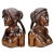 Vintage Balinese Tribal Figural Carved Mahogany Bust Sculptures - a Pair For Sale - Image 12 of 12