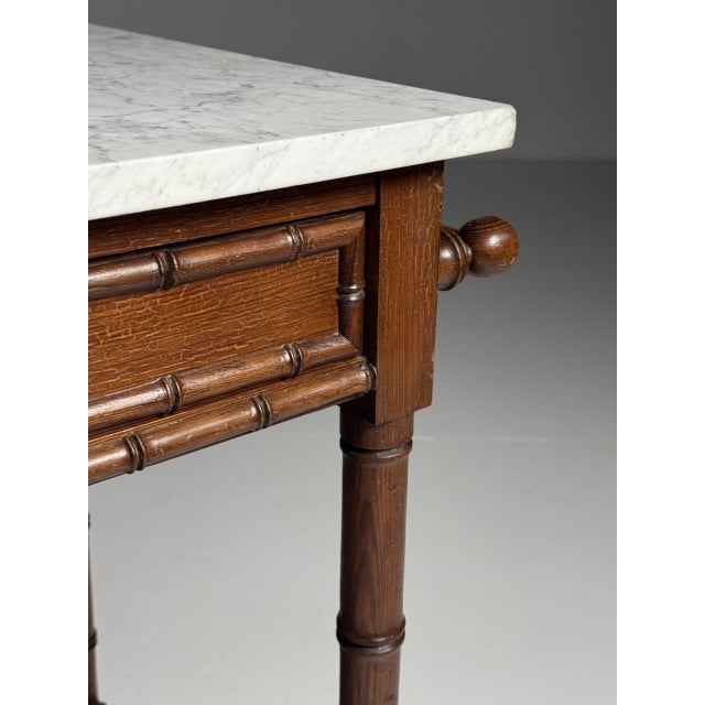 Antique Side Table in Faux Bamboo, 1900 For Sale - Image 17 of 18