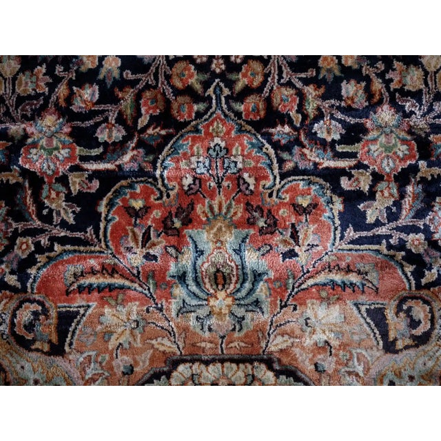 2000 - 2009 Silk Kashmiri Rug on Cotton Wrap For Sale - Image 5 of 11