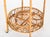 Blue French Riviera Round Serving Bar Cart in Rattan and Wicker, Italy, 1960s For Sale - Image 8 of 11