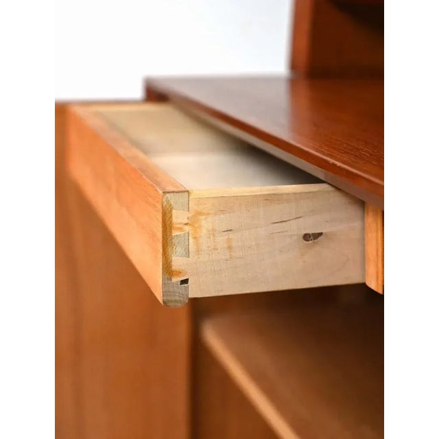 Wood Scandinavian Library with Container Compartment, 1960s For Sale - Image 7 of 12