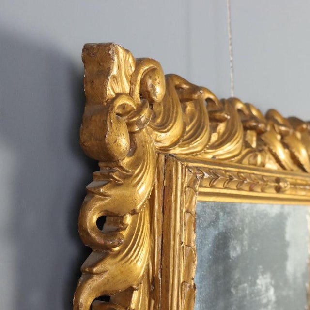 Gold Mirror in Carved and Gilded Wood For Sale - Image 8 of 10