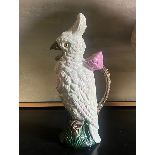 Vintage Mottahedeh parrot pitcher made around the 1960's
