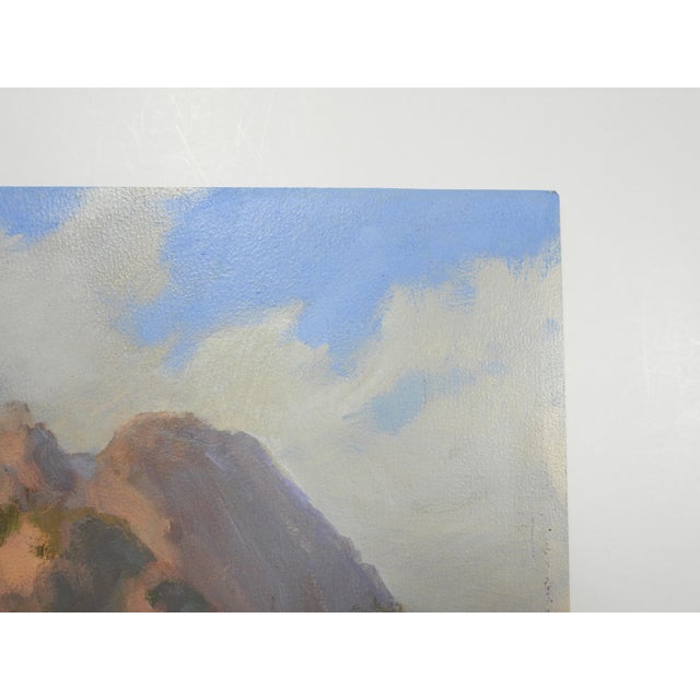 Contemporary acrylic on artist board desert landscape painting. Signed Welsh lower right corner. Unframed, mounted firmly...