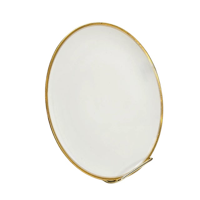 Haviland & Co Limoges France Bone China Salad Plate With 24k Gold Rim — c.1905–1930 For Sale - Image 4 of 13