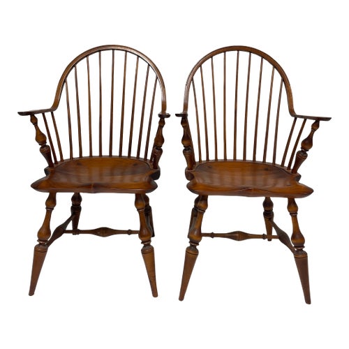 Pair of Dimes Continuous Arm Windsor Chairs
