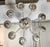 Metal Mid 20th Century Restored Modern Mercury Glass Nine Arm Chandelier For Sale - Image 7 of 10