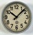 Metal Industrial Grey Factory Wall Clock from Chronotechna, 1950s For Sale - Image 7 of 18