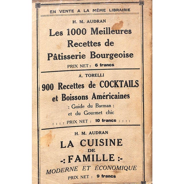 Traditional "900 Recettes De Cocktails Et Boissons Americaines" 1927 Torelli, Adolphe For Sale - Image 3 of 7