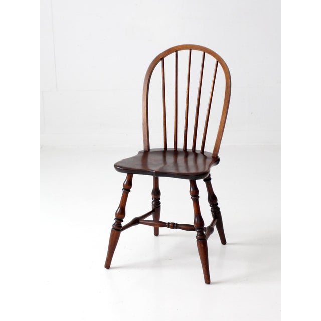 Farmhouse Mid-Century Windsor Style Spindle Back Chair For Sale - Image 3 of 12