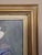 Blue Mid-Century Modern 'Lilies in a Vase' Vintage Original Still Life Oil Painting, Framed For Sale - Image 8 of 13