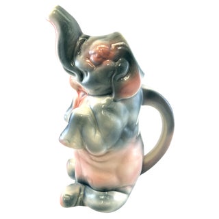 Elephant Majolica Pitcher from Saint Clement For Sale