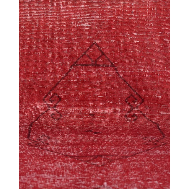 1970s Vintage Turkish Handmade Wool Cotton Red Runner Rug For Sale In San Francisco - Image 6 of 11
