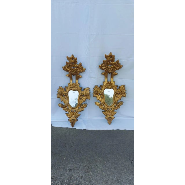 Antique Spanish Gold Leaf Mirrors, Set of 2 For Sale - Image 11 of 11