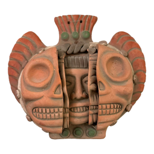 “Three Ages of Man” Terracotta Mexican Folk Art Wall Hanging
