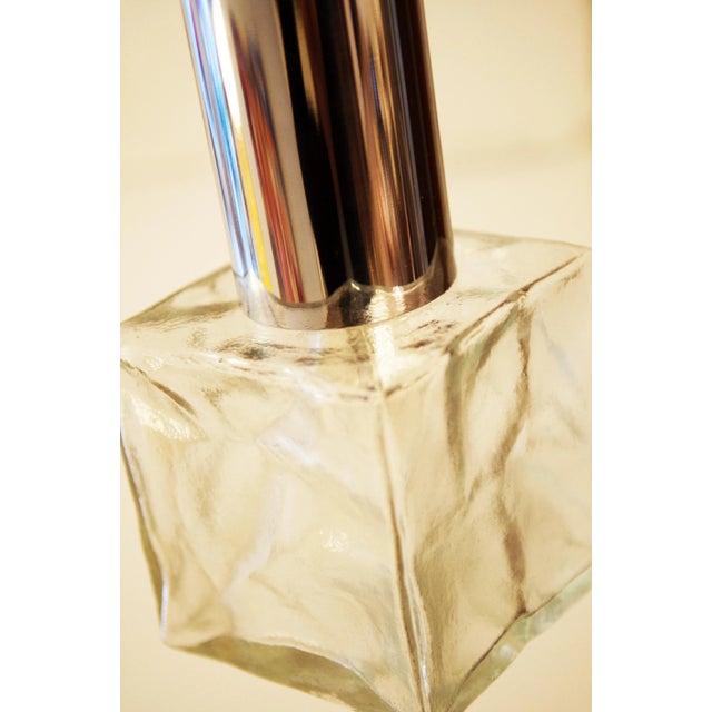 Kalmar Vintage Glass and Steel Pendant Lamp by J.T. Kalmar For Sale - Image 4 of 11