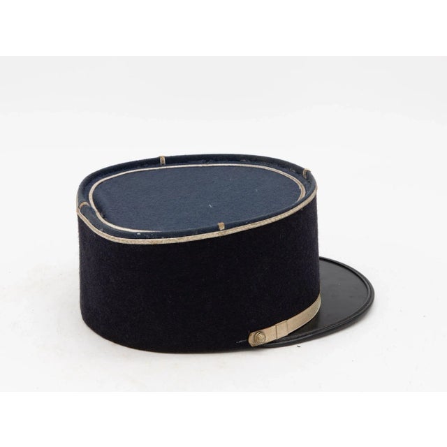 Vintage French Military Academy Officers Hat, Mid Century For Sale - Image 4 of 10