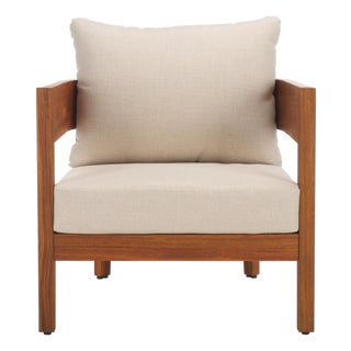 Theo Club Chairs in Natural/Taupe, Set of 2 For Sale