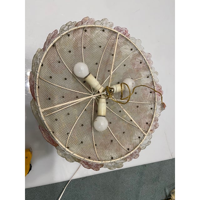 1960s Murano Glass Flower Flush Mount from Seguso, 1960s For Sale - Image 5 of 13