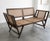 Vintage Sofa in Teak and Vienna Straw by Pierre Jeanneret, 1956 For Sale - Image 6 of 6