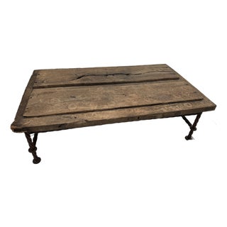 1980s Rustic One of a Kind Large Coffee Table For Sale