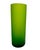A striking set of 5 Italian satin-finish art glass highball / iced tea glasses in a vibrant, luminous green, attributed to...