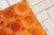 1910s Portuguese Art Deco Glazed Tiles Set of 30 Large Amber Brown Geometric Antique For Sale - Image 11 of 18