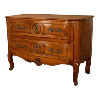 Antique 18th Century Louis XV French Provincial Rococo Cherry Commode Chest 1750 For Sale