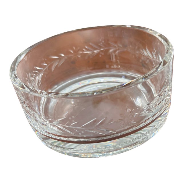 Late 20th Century William Yeoward Cut Crystal Wine Bottle Coaster For Sale