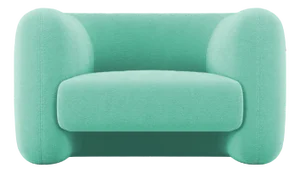 Jacob Armchair in Fabric Boucle Teal by Collector Studio