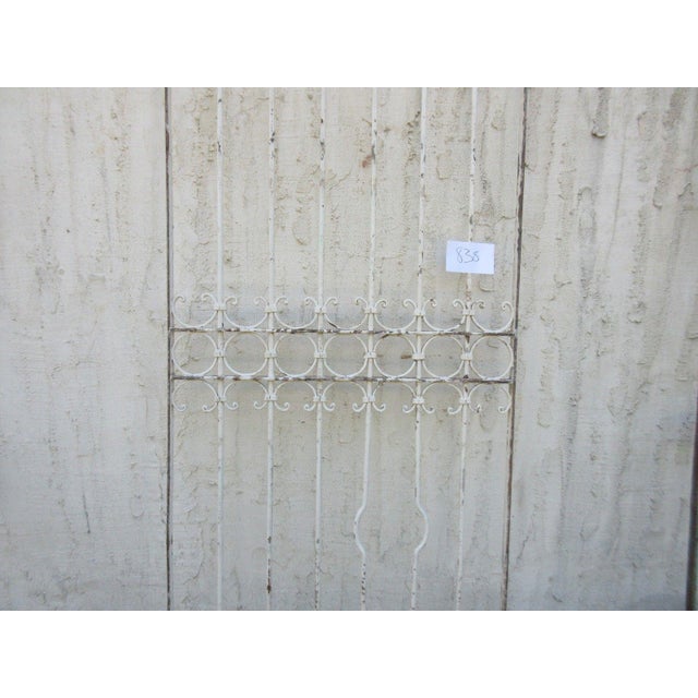 Antique Victorian Iron Gate Window Garden Fence Architectural Salvage #838 For Sale In Philadelphia - Image 6 of 7