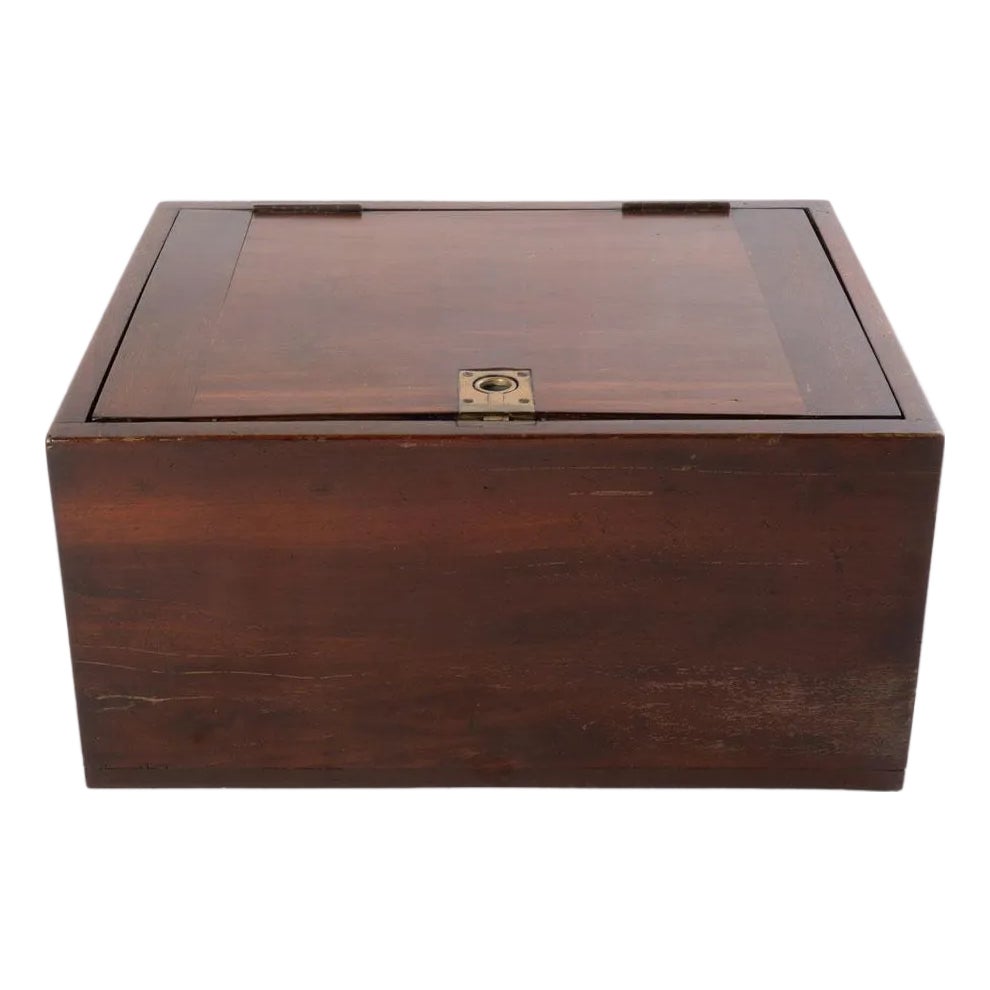 Antique Dovetailed Mahogany Box | Chairish