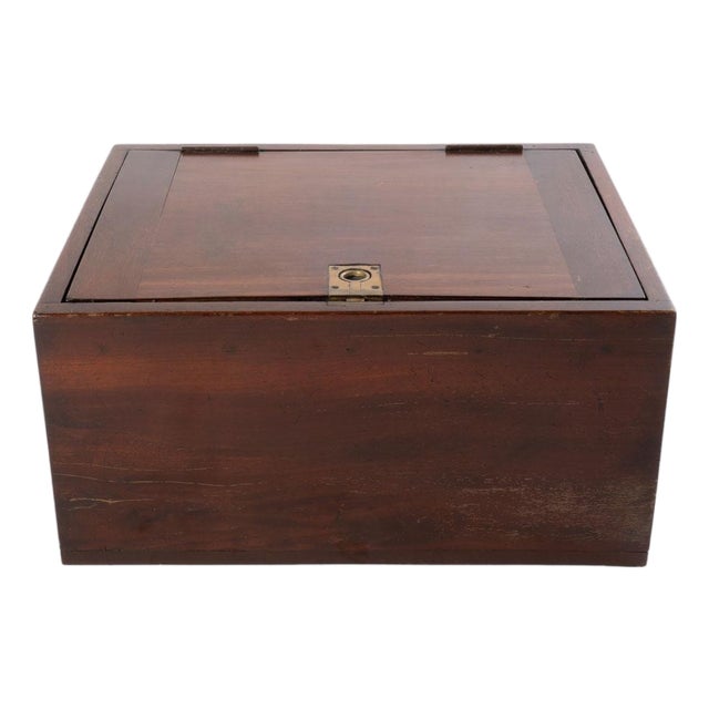 Antique Dovetailed Mahogany Box For Sale