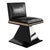 "Amendola" Chair With Stainless Steel and Bronze Details For Sale - Image 4 of 8