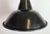 Industrial Black Enamel Factory Lamp with Cast Iron Top, 1950s For Sale - Image 4 of 18