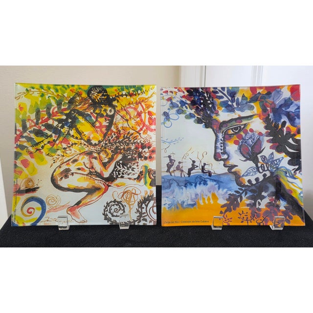 Contemporary Zaida Del Rio Artist Plates - Set of 2 For Sale - Image 3 of 8