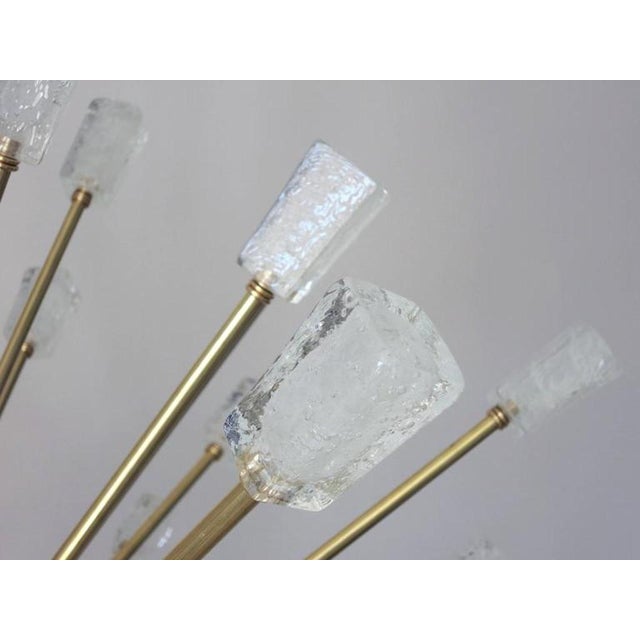 Italian 21st Century Murano Ice Cubes Glass Sputnik Chandelier by Fabio LTD For Sale - Image 3 of 9