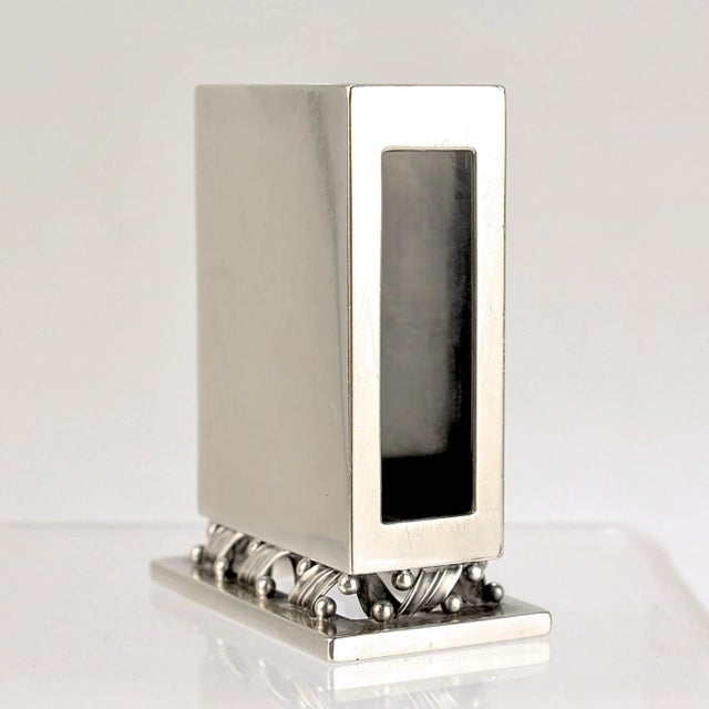 Georg Jensen Early 20th Century Art Deco Georg Jensen Sterling Silver Matchbox Holder No. 639 by Harald Nielsen For Sale - Image 4 of 10